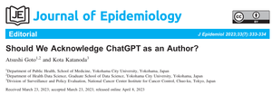 Should We Acknowledge ChatGPT as an Author?